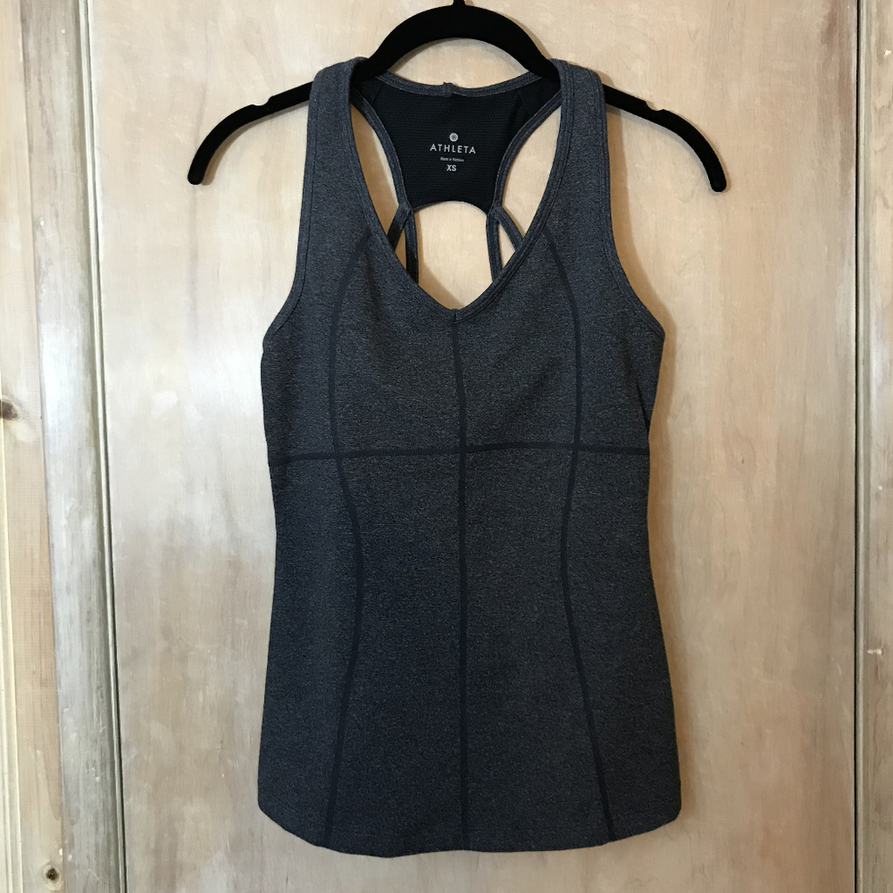 Strappy Athleta Equator Racerback Tank GREY XS